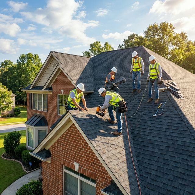 McKinley Roofing professionals working on a residential roof